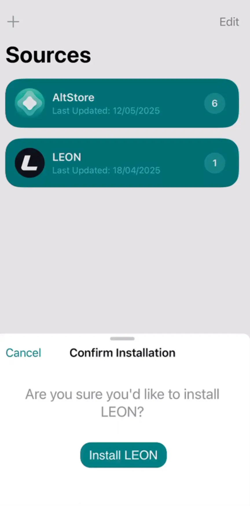 Step 5 — confirm and install LEON